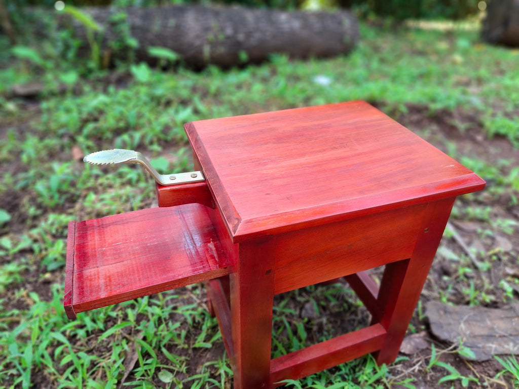 Wooden Stool Coconut Scraper, Stool Chirava, Coconut grater