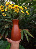 wooden flower vase