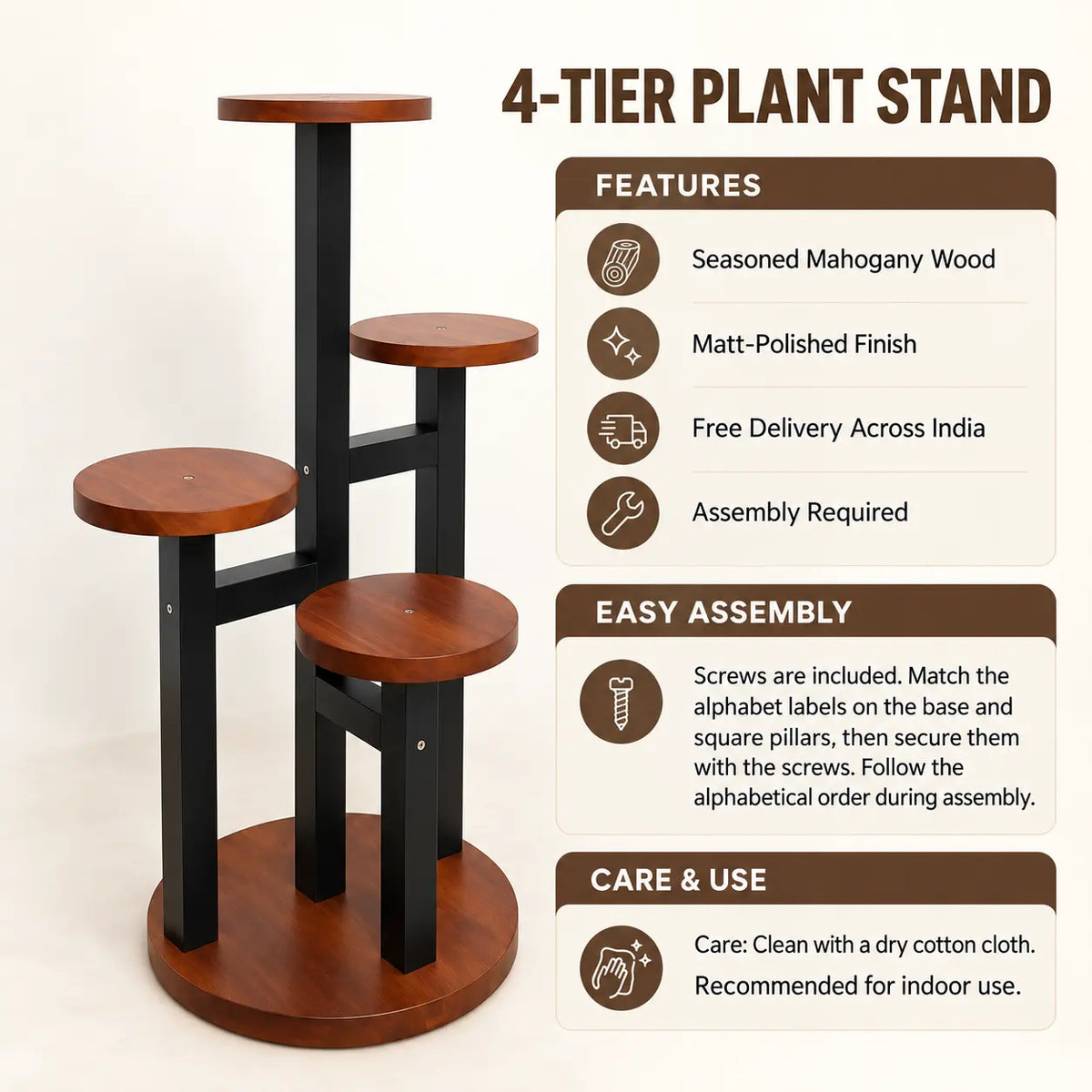 4_tier_Indoor_plant_stand_features
