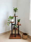 4 tier wooden plant stand