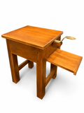 Wooden Stool Coconut Scraper & Grater | Hand Operated Stool Chirava (Mahogany, Stainless Steel)