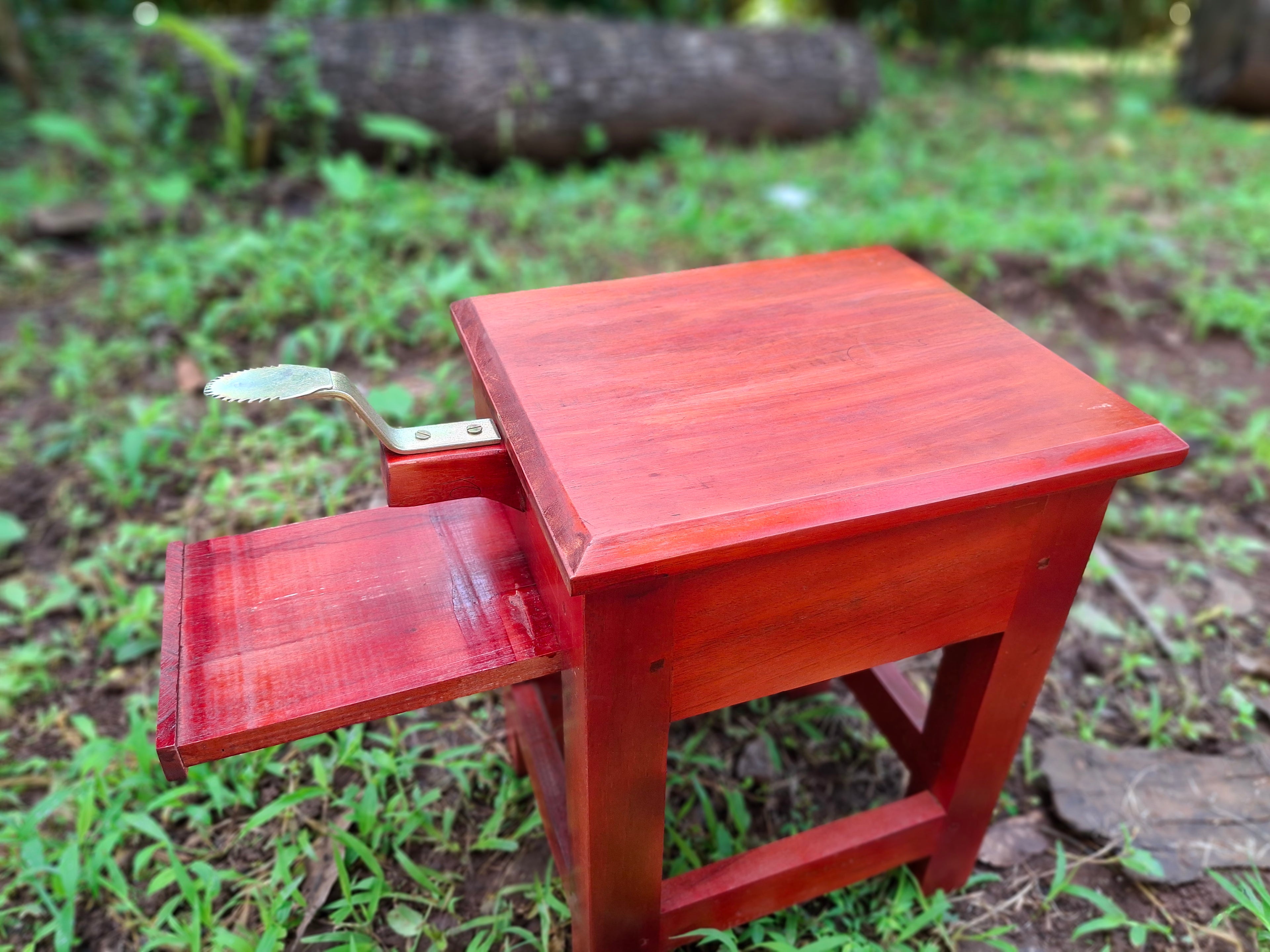 Wooden Stool Coconut Scraper Chirava