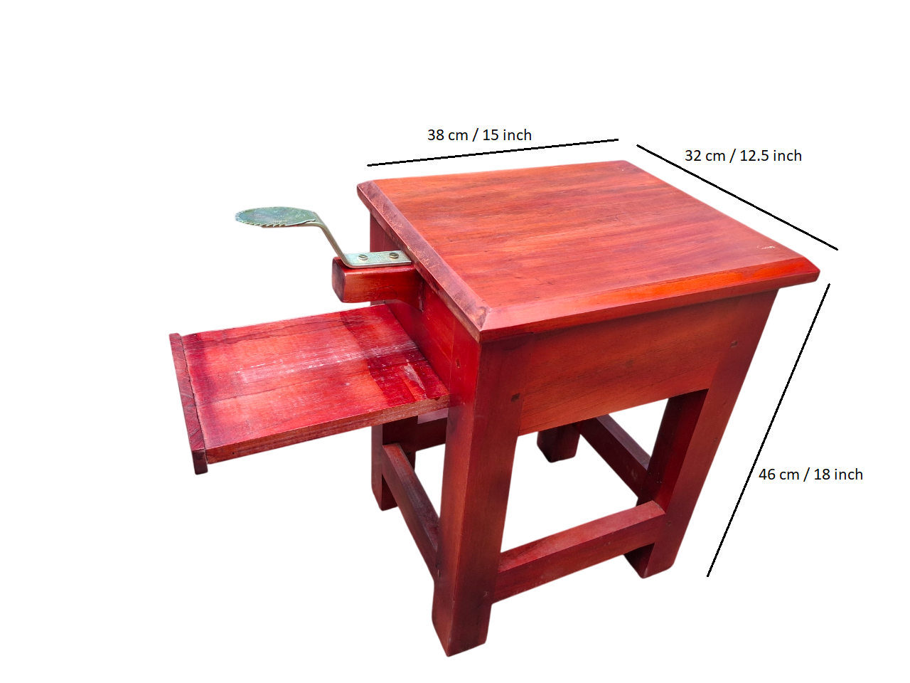 Wooden Stool Coconut Scraper Chirava